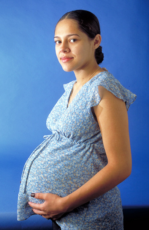 pregnantly