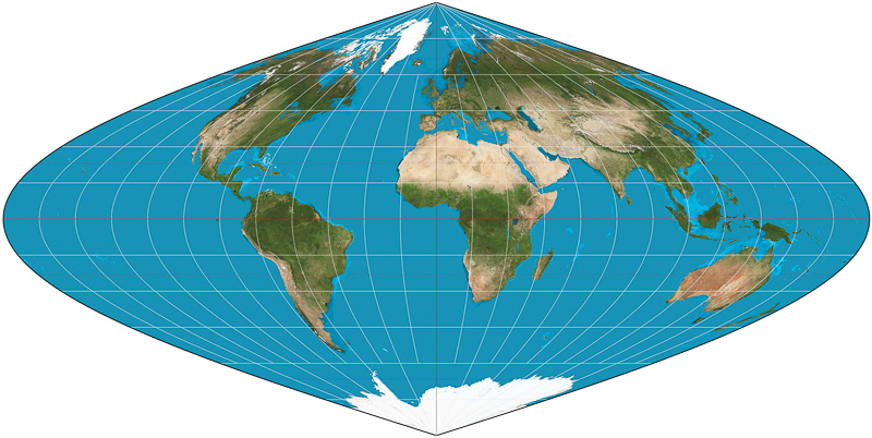 Sanson-Flamsteed projection