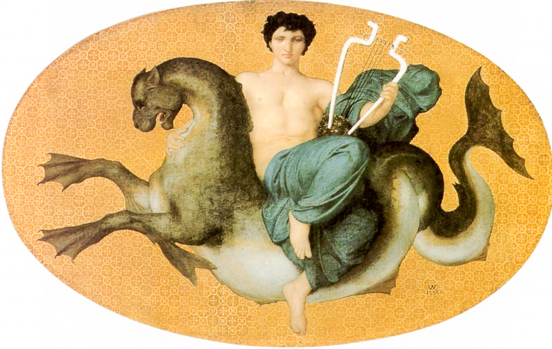 ギリシャ神話ヒッポカンポスのレリーフ飾り フランスヴィンテージ 海馬 